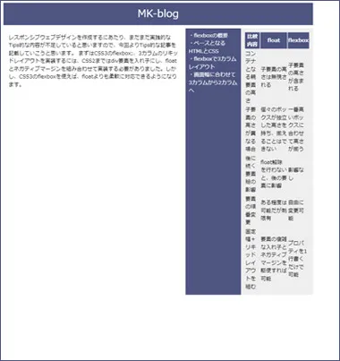 flexbox(display:flex)を使ったボックスレイアウト3