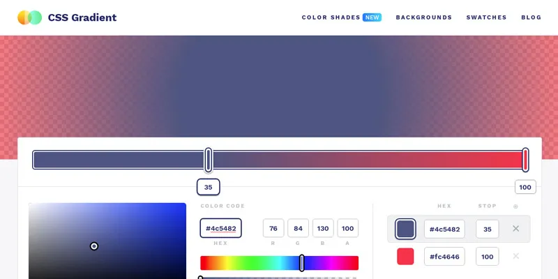 css3のグラデーションジェネレーター