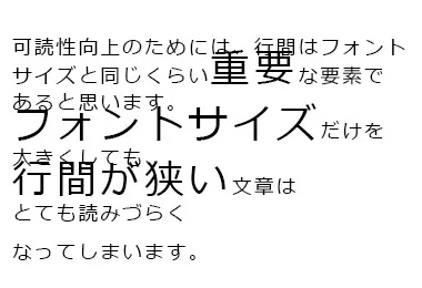 重なるフォント