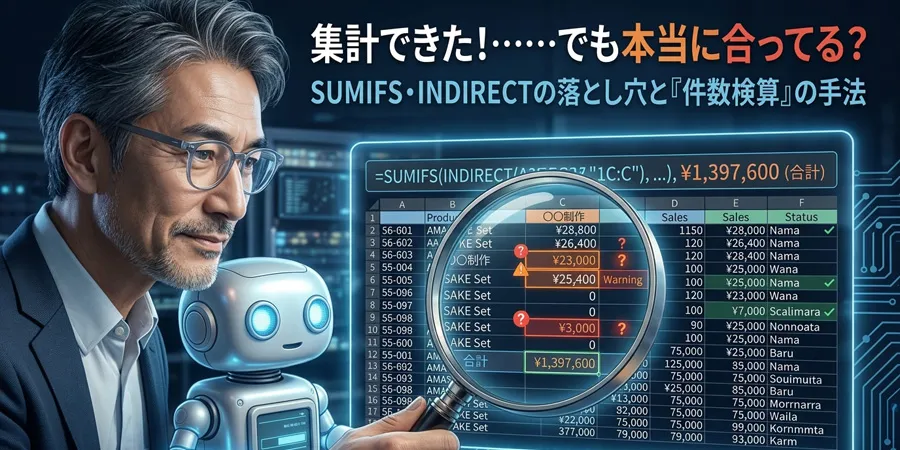 画面中央に大きな電卓やスプレッドシート