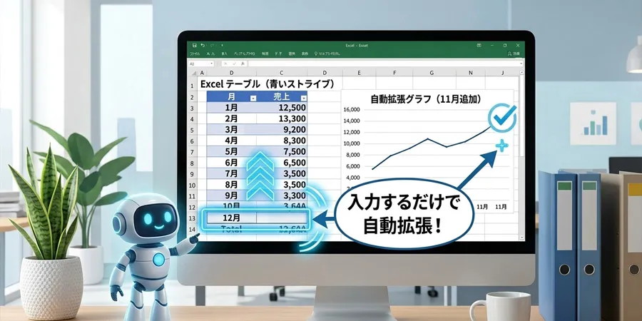 テーブル化と自動拡張
